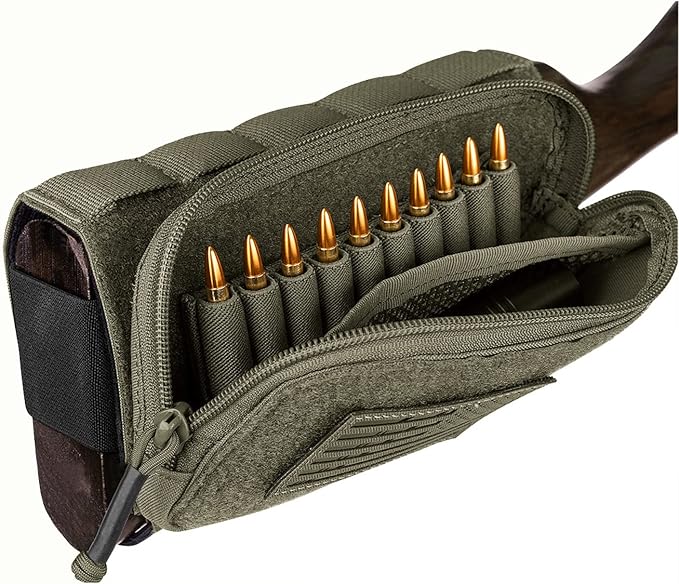 PETAC GEAR Tactical Buttstock Rifle Stock Pack/Adjustable Shell Holder Cheek by PetacGear