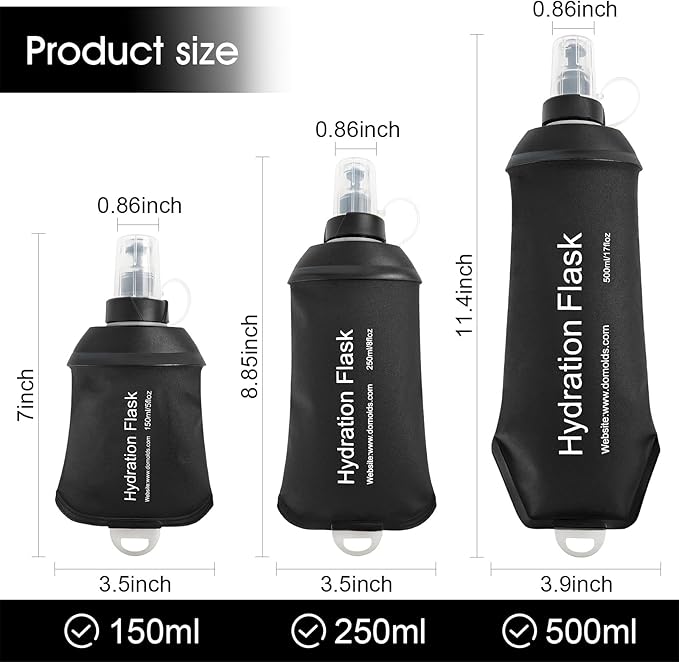WILDREEDS 150ml Soft Flask, TPU Collapsible Soft Water Bottle - Image 5