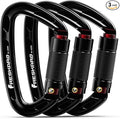 FresKaro UIAA Certified 25KN Auto Locking Climbing Carabiner Clips, Twist Lock by FresKaro