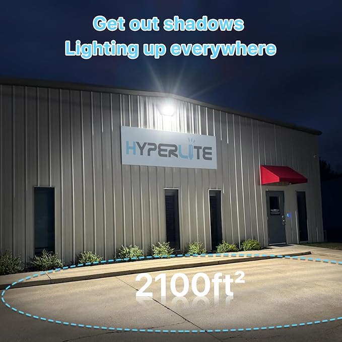 HYPERLITE LED Wall Pack Light: 120W 18000LM Glass Lens Wall Pack LED Exterior - Image 5