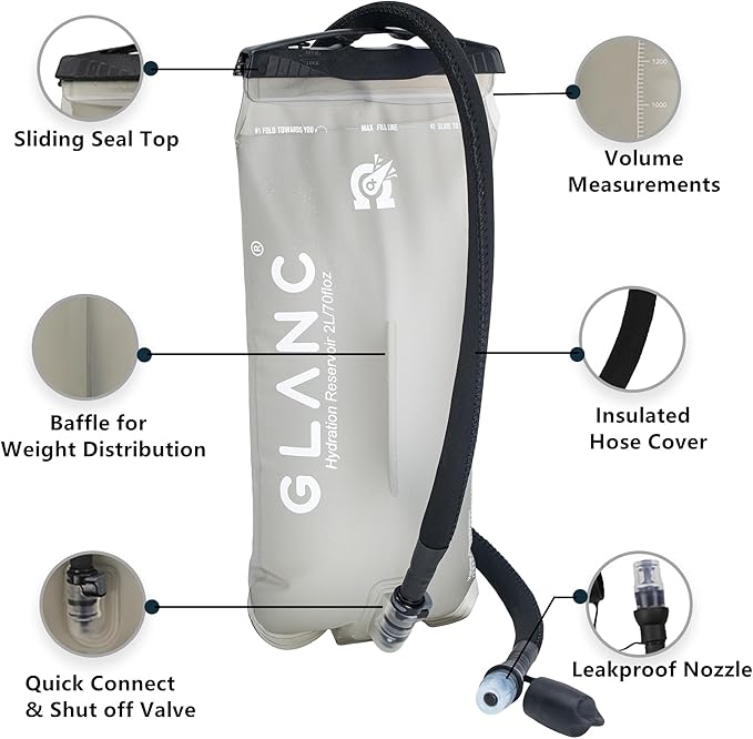 GLANC Hydration Bladder - 2L Water Bladder - Image 5