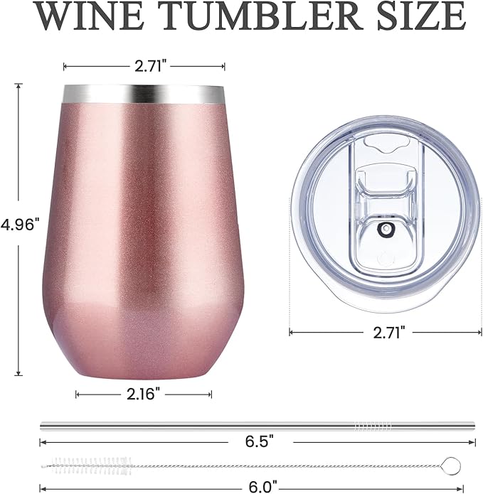 MEWAY Stemless 12oz Insulated Wine Tumbler - Image 6