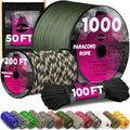 TECEUM 5/32" Paracord Rope 1000 – 1000ft / 200ft / 100ft / 50ft – Tactical by TECEUM