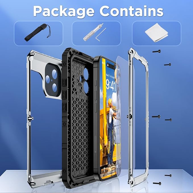 Mitywah Waterproof Case for iPhone 16 Plus, Shockproof Heavy Duty Case - Image 6