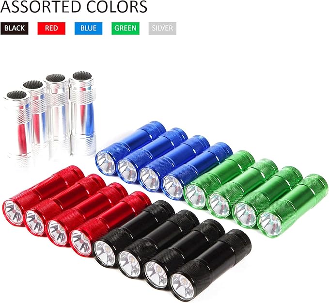 FASTPRO 20-Pack 100 Lumen Super Bright Aluminum LED Flashlights Set, - Image 3