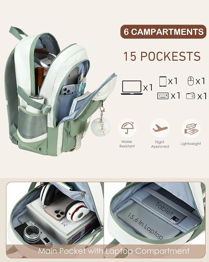 Hidds Laptop Backpack For College Women Elementary Middle High School Bag Teen - Image 3