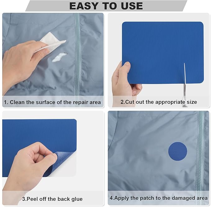 OAZ 15 Pieces 3.5 x 4.7 inch Nylon Repair Patches Nylon Fabric Patch - Image 6