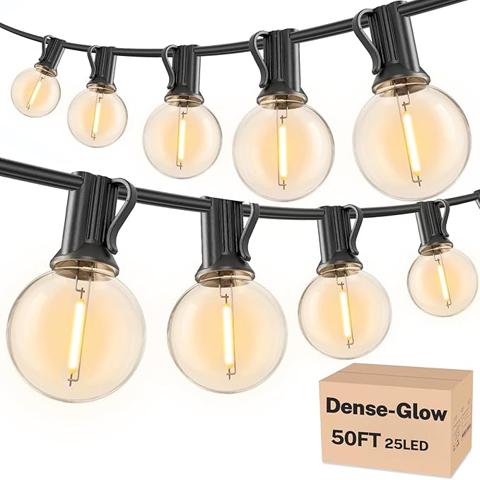 RTTY Outdoor String Lights 50 FT, Patio Light by RTTY