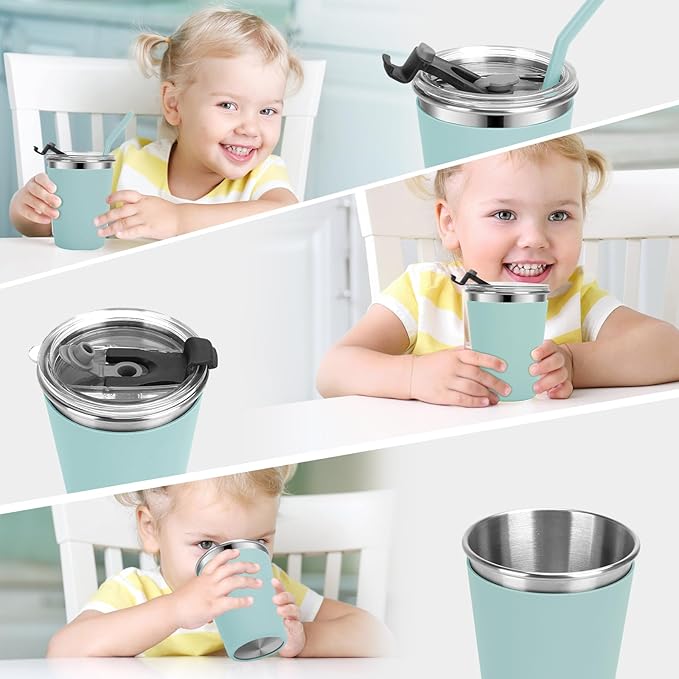 Kids Cups with Straws and Lids Leak Proof, 12oz Sippy Cups - Image 6