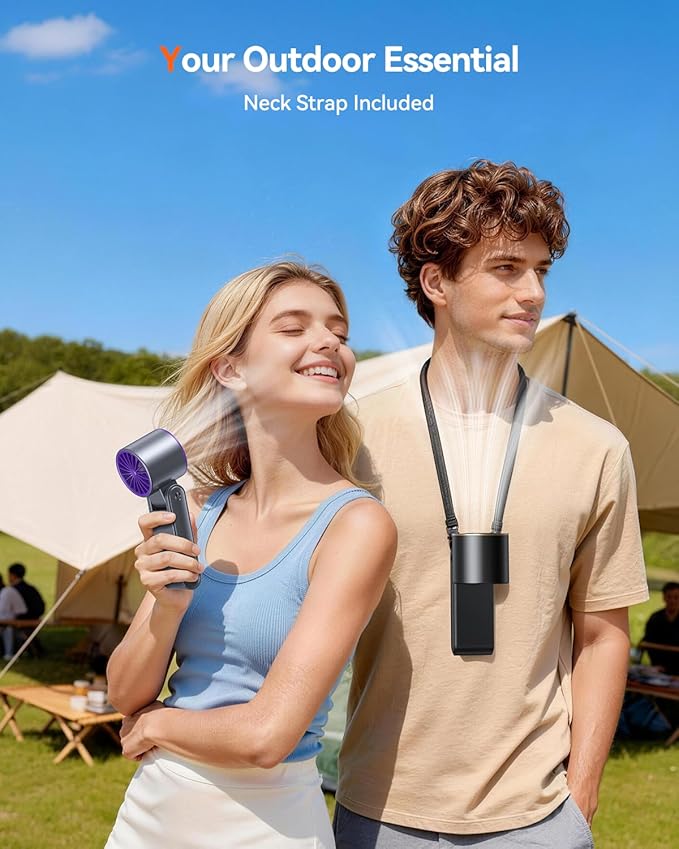 Portable Handheld Turbo Fan, 199 Gear Speed, 24 Hs Cooling Time, 5500mAh - Image 7