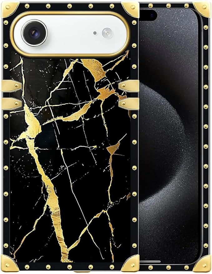 for iPhone 17 Air Case Luxury Golden Decoration by Unknown