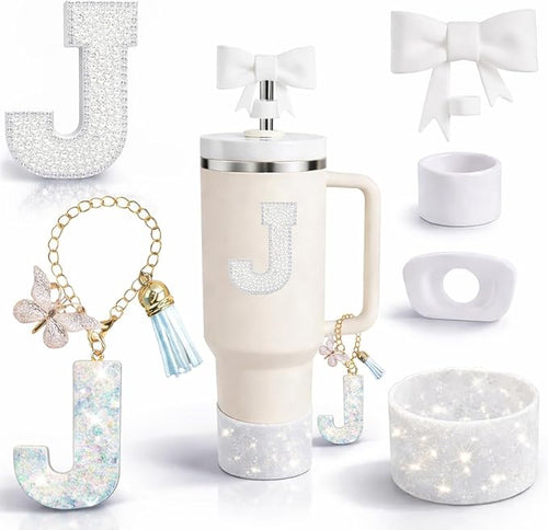 6PCS White Stanley Cup Accessories Set Fit by MOTEERLLU