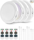 4 Pack Rechargeable Motion Sensor Ceiling Lights by GOEBLESON