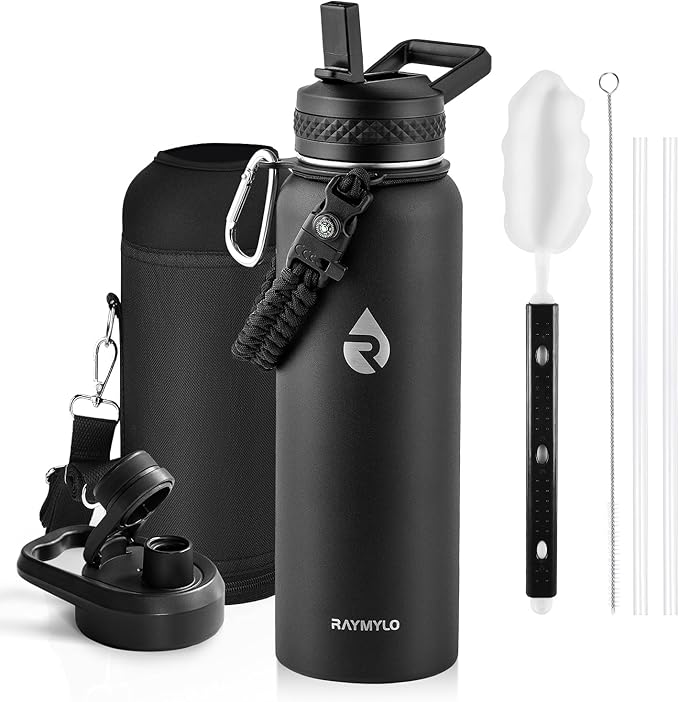 RAYMYLO Insulated Water Bottle 40 oz, Triple Wall Vacuum Stainless Steel by RAYMYLO