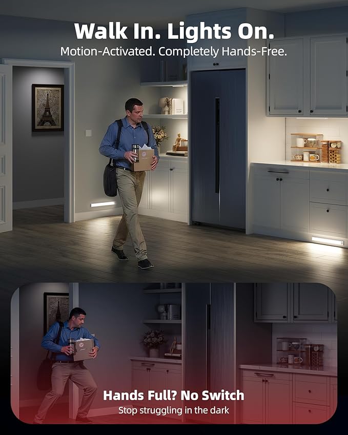 16inch Under Cabinet Lighting, Magnetic Closet Lights - Image 5