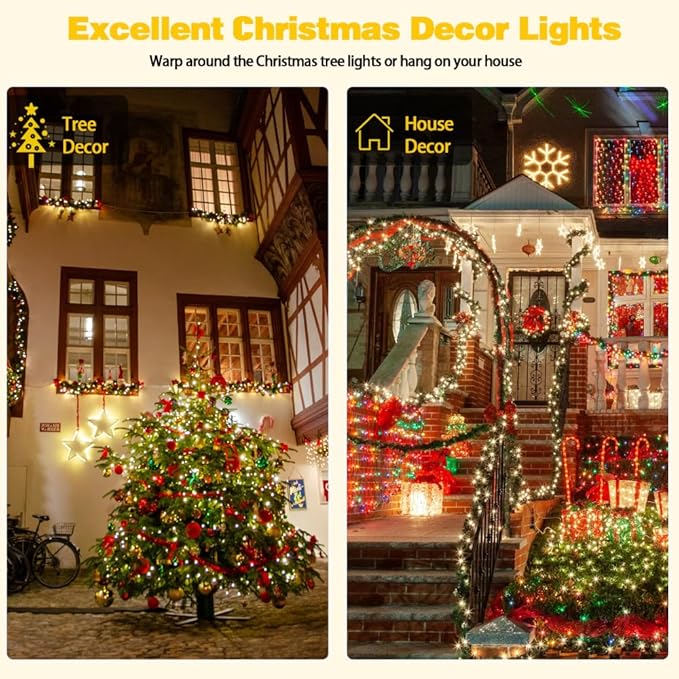 2 Pack 200 LED Solar String Lights - Image 9