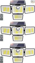 4500LM Solar Lights Outdoor, 4 Adjustable Heads Motion Sensor Lights, 3 Modes by omibeeSolarlightsoutdoor