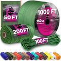 TECEUM 5/32" Paracord Rope 1000 – 1000ft / 200ft / 100ft / 50ft – Tactical by TECEUM