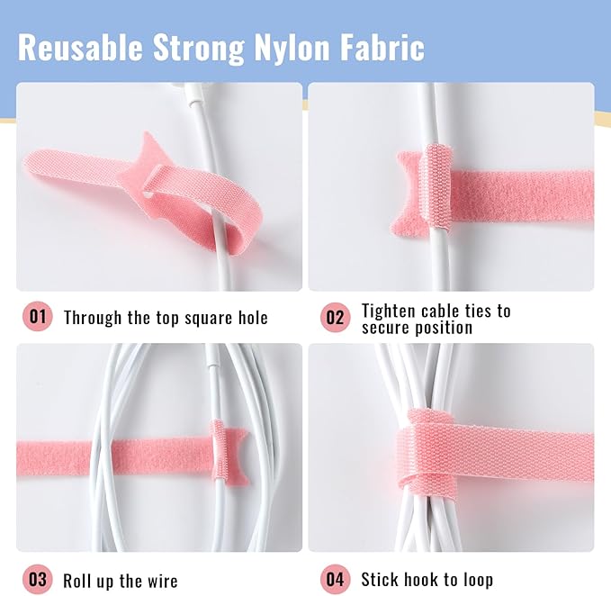 200PCS Cable Ties, 6 inch Multi-Colour Cable Ties - Image 5