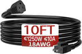 18/3 Indoor Extension Cord 10 FT, 3 Prong Power Cable, Suitable by Skrizcable