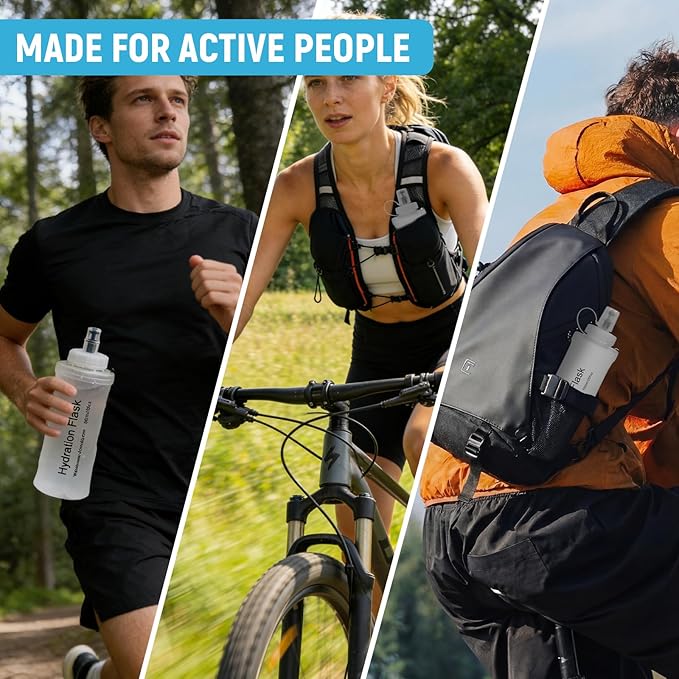 Soft Flask 500ML, TPU Collapsible Soft Water Bottle - Image 6