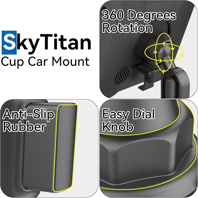 for Garmin GPS Car Mount Cup Holder Replacement 17mm Ball Mount - Image 5