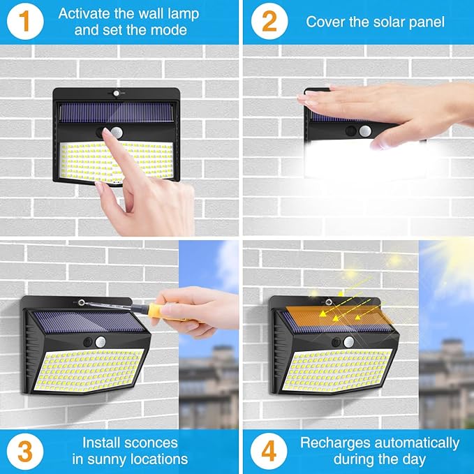 Solar Outdoor Lights, Solar Motion Sensor Security Lights - Image 5