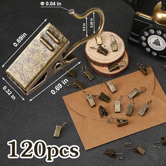 JANYUN 120 Pack Clip Hook Set Curtain Clips - Image 2