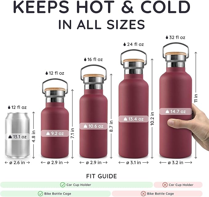 Bambaw Small Stainless Steel Water Bottle 12 oz - Image 5