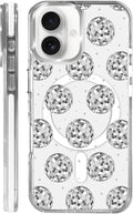 Case for iPhone 16, Disco Ball Grayish White Phone Case Design，for Women Girls by Toulas