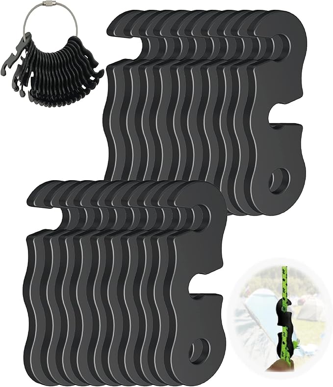 Rope Tensioner Aluminum Alloy Camping Tent Guyline Cord Adjuster Camping of Gear by NACETURE