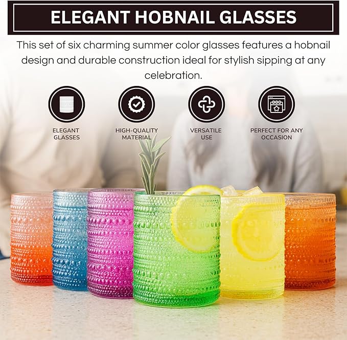 Khen Hobnail Drinking Glasses - Image 4