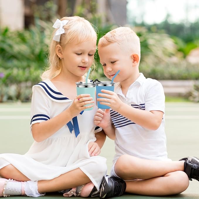 Kids Cups with Straws and Lids Leak Proof, 12oz Sippy Cups - Image 7
