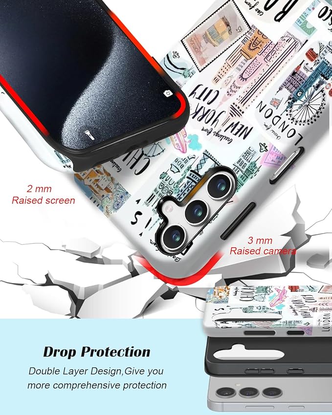 Compatible for Samsung Galaxy A36 5G Case, Dual Layer Heavy Duty 2 in 1 - Image 3