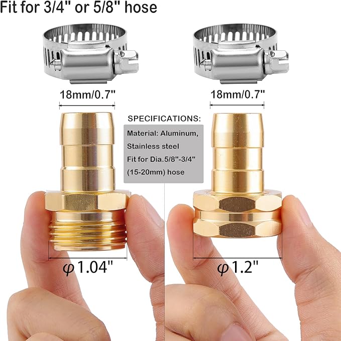 5 Set Garden Hose Repair Connector Kit - Image 2