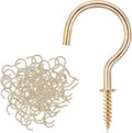 Gold Cup Screw Hooks, 3/4 inch Metal Screw in Hooks 160 Pack Plant Hanger Wind by DRTDERUITAI