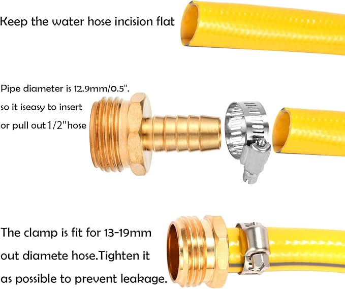 Brass Garden Hose Connector Repair Mender Kit - Image 5