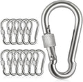 Locking Carabiner Clips, Stainless Steel Spring Snap Hook Locking Carabiner by Acquwistach
