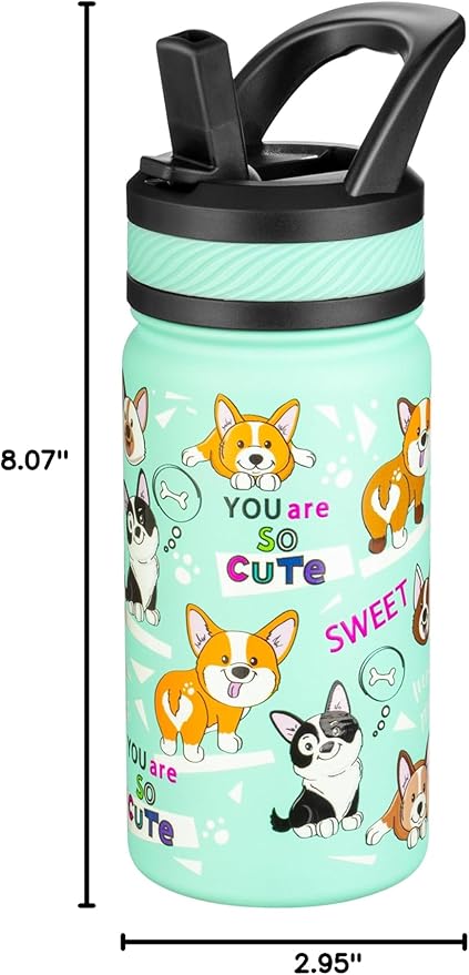 Fanhaw 14 Oz Kids Insulated Water Bottle - Image 7