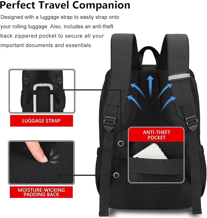 MAXTOP Deep Storage Laptop Backpack Business Anti-theft Backpacks College - Image 6