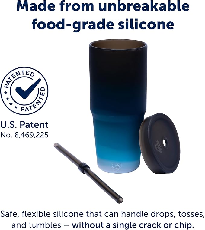 Silipint: 32oz Silicone Straw Tumbler, Unbreakable, Dishwasher Safe - Image 3