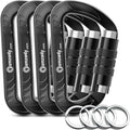 3inch Auto Locking Carabiner Clips Heavy Duty, 12KN /2697lbs Lightweight by AMZONLYLORSUM