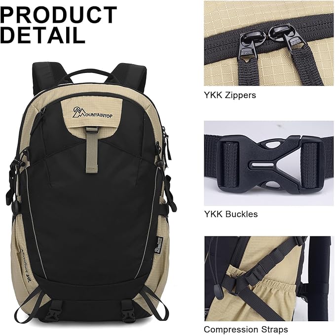 MOUNTAINTOP 30L Hiking Backpack, Men Women Camping Backpack, Lightweight - Image 3