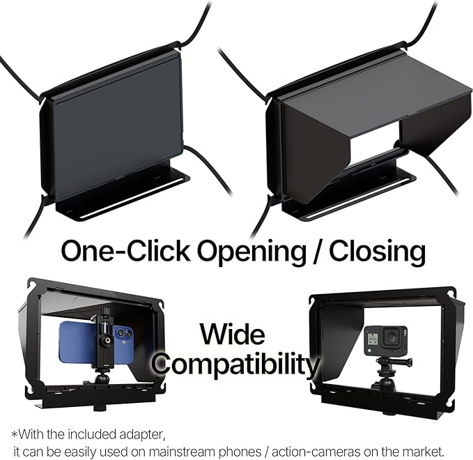 Cell Phone Fence Mount with Shade Game Recording Mounting Kit Compatible with - Image 4