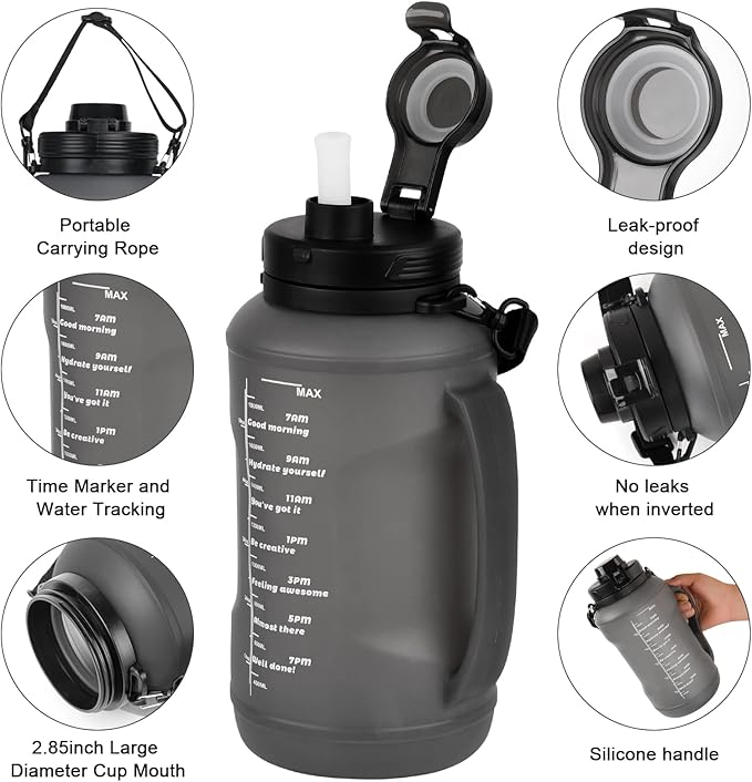 Collapsible Water Bottles, 2L/64OZ travel water bottle Bottle - Image 4