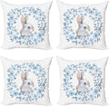 Ambesonne Watercolor Flower Decorative Throw Pillow Case Pack of 4, Bunny by Ambesonne