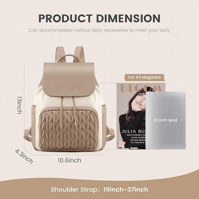 LOVEVOOK Mini Backpack for Women, Small Backpack Purse for Travel Work Cute - Image 2
