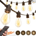 addlon 200FT LED Outdoor String Lights, Remote Dimmable Patio Lights by addlon