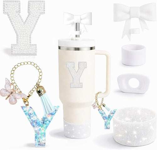 6PCS White Stanley Cup Accessories Set Fit by MOTEERLLU