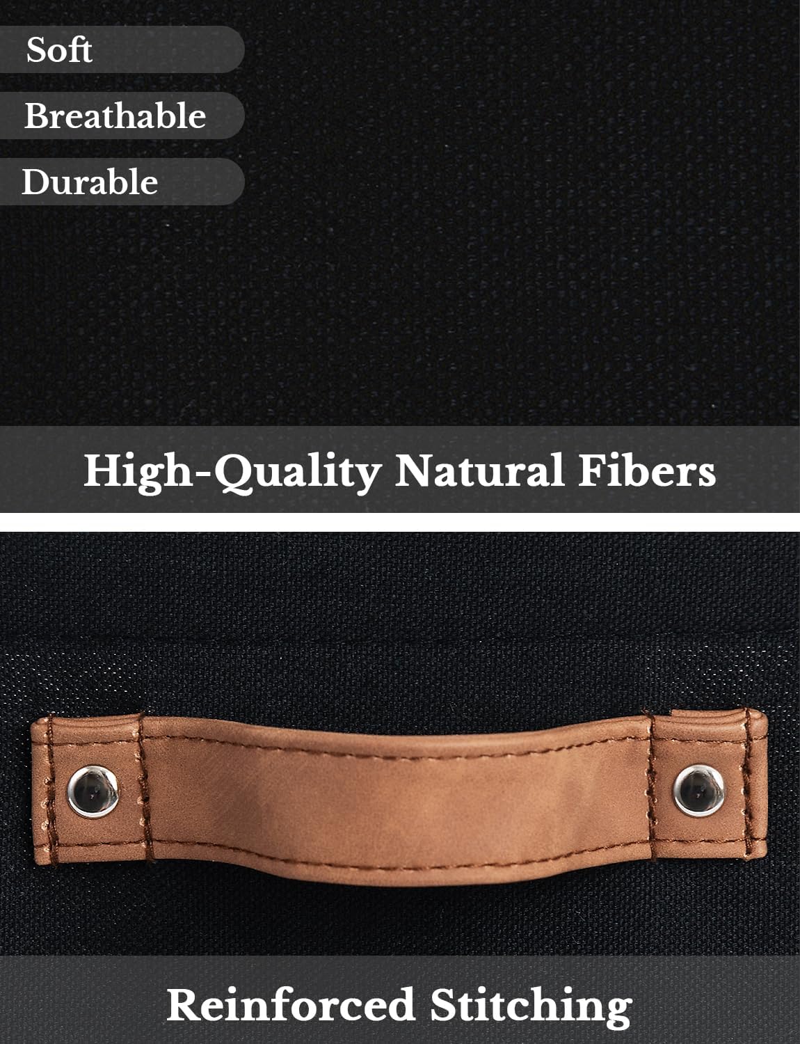 StorageWorks 13x13 Inches Storage Cube, Fabric Storage Bins with PU Handles, Collapsible Organizer Baskets for Closet, Black, 4-Pack